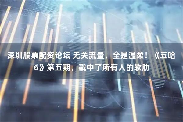 深圳股票配资论坛 无关流量，全是温柔！《五哈6》第五期，戳中了所有人的软肋